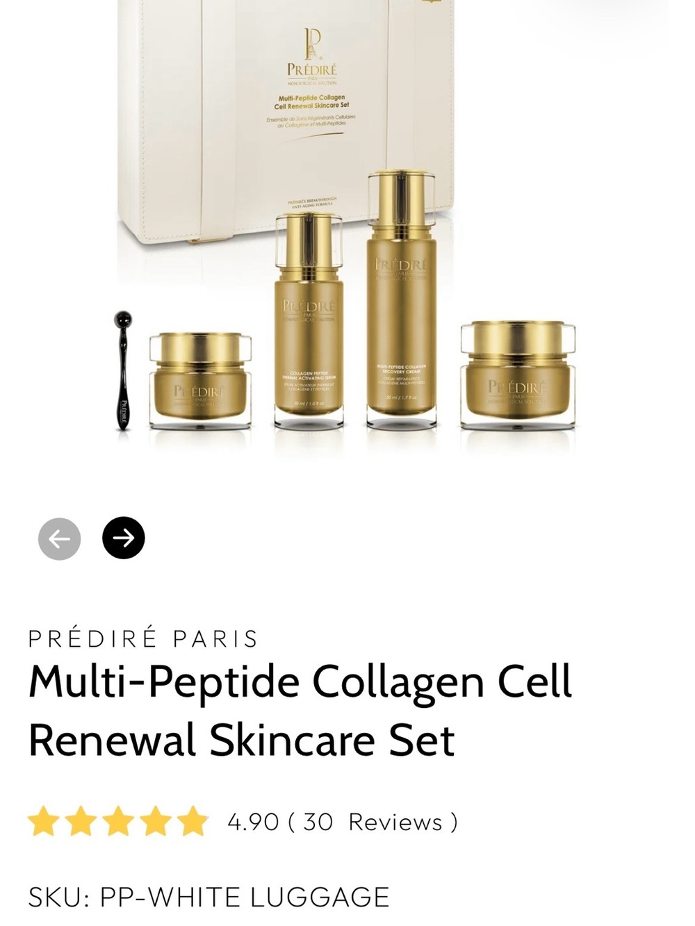 Multi-Peptide Collagen Renewal Moisturizer Set — Gold